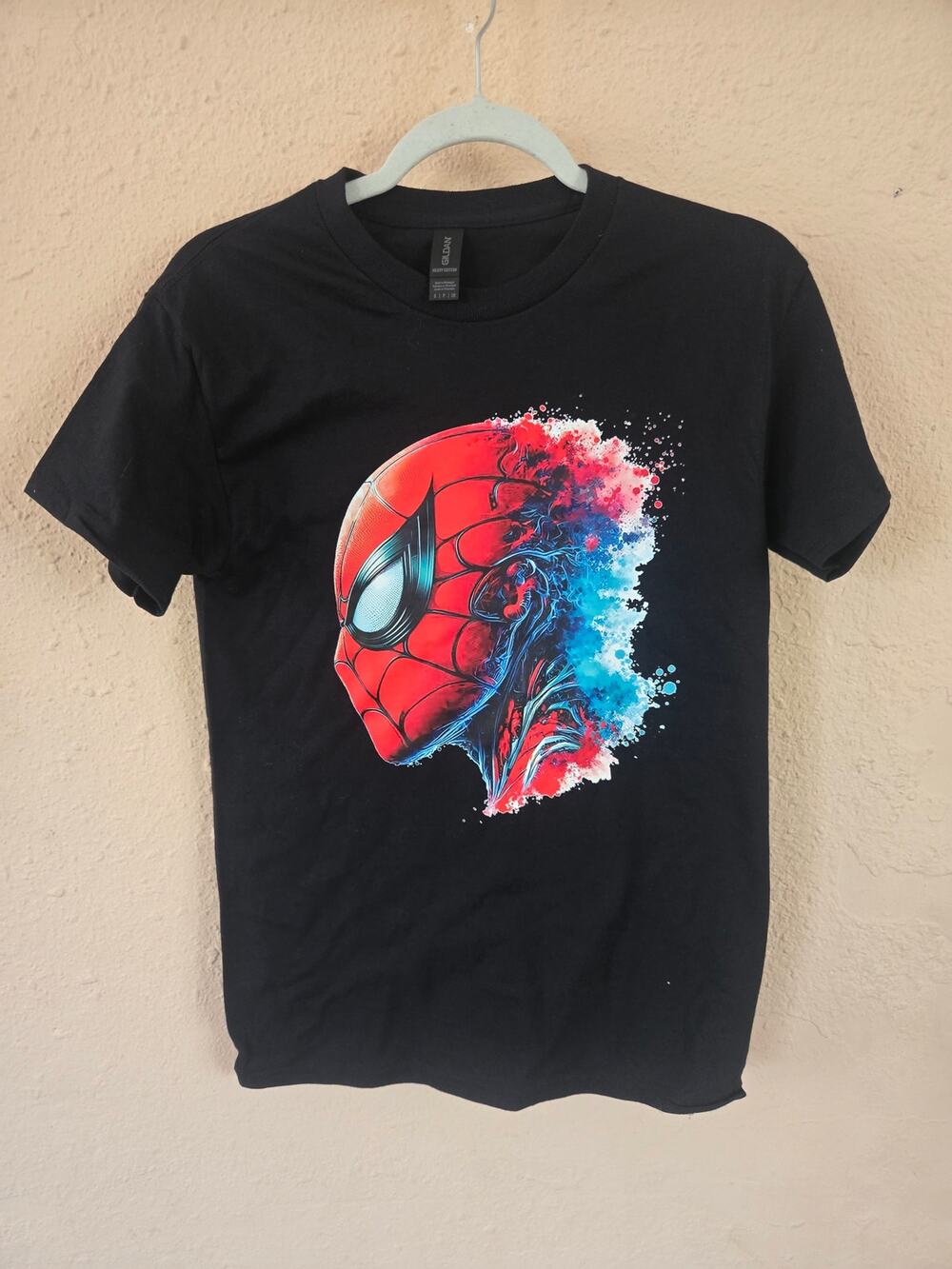 Spiderman Cool Black T-Shirt, 100% Cotton, Size Small